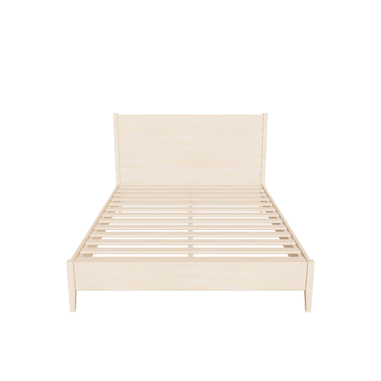 3D model of a bed frame with a maple texture