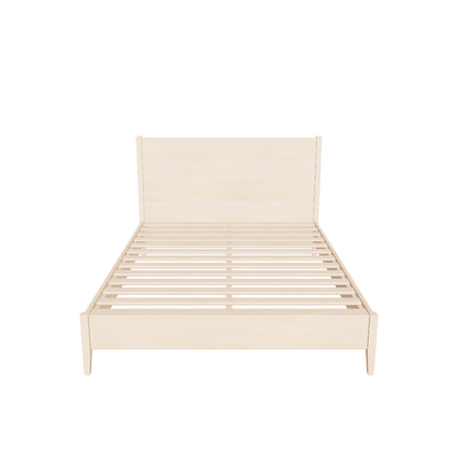 3D model of a bed frame with a maple texture