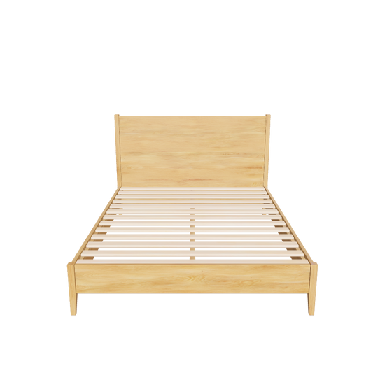 3D model of a bed frame with an oak texture