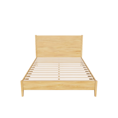 3D model of a bed frame with an oak texture