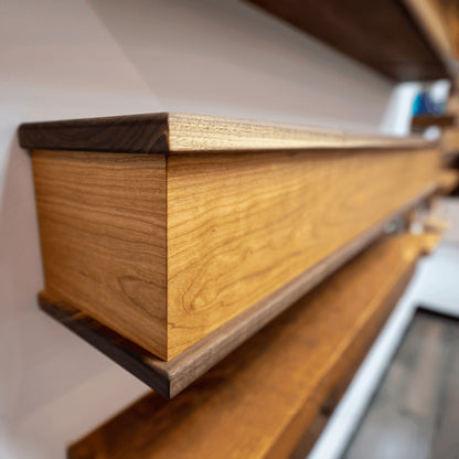 Walnut + Cherry Box Mantel