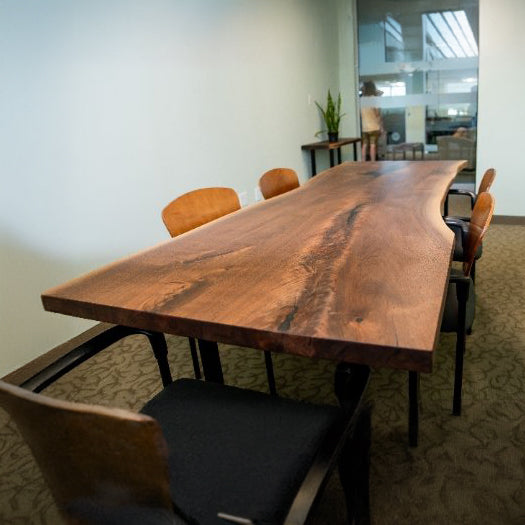 Water Tower Live Edge Walnut Conference Table