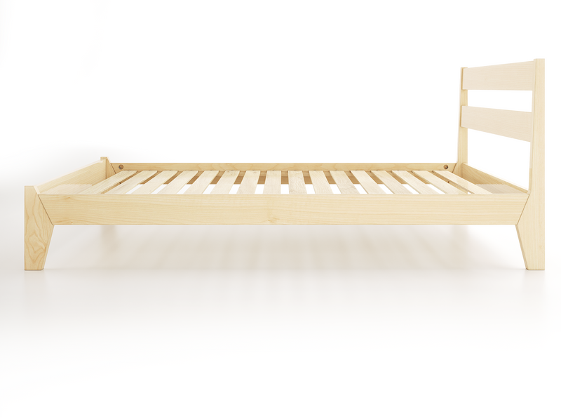 Maple Bedframe + Slatted Headboard