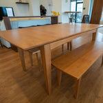 Cherry Center Extension Table With Wooden Legs