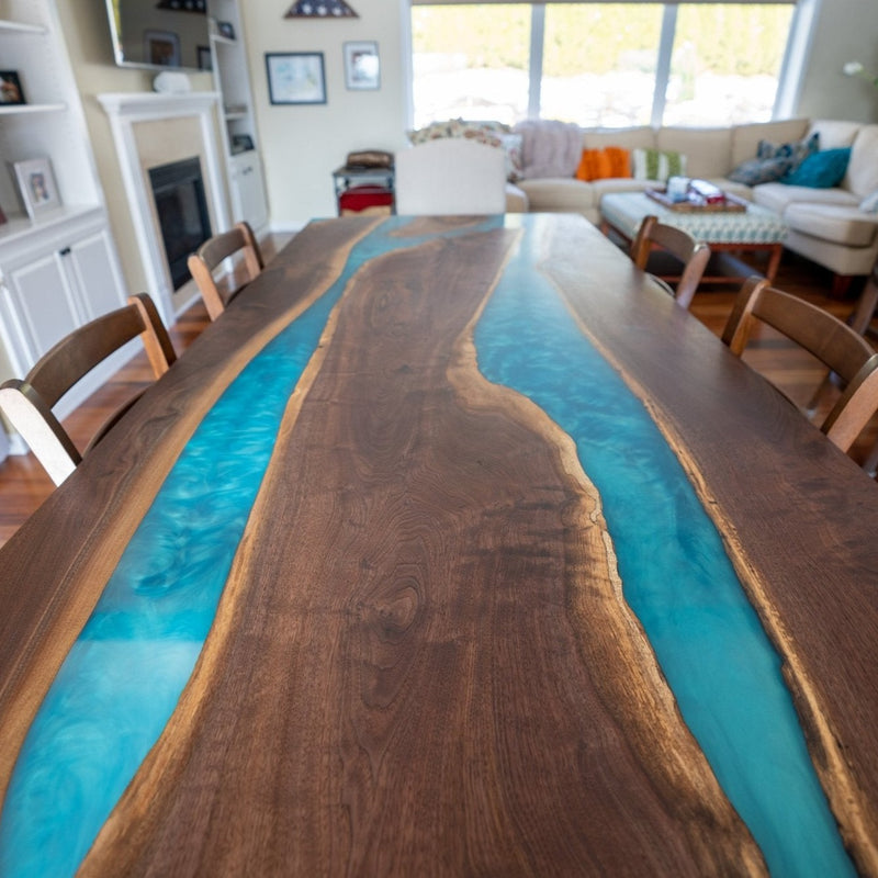 96 x 48 Epoxy Resin Table Stunning River Table Design Unique Home Decor