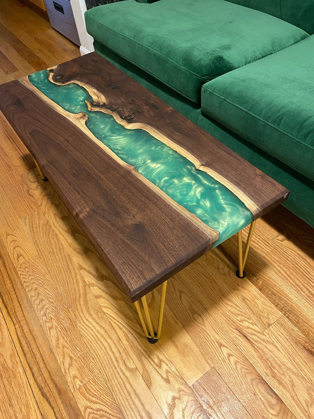 96 x 48 Epoxy Resin Wooden Table Top Unique River Table Design Home Decor