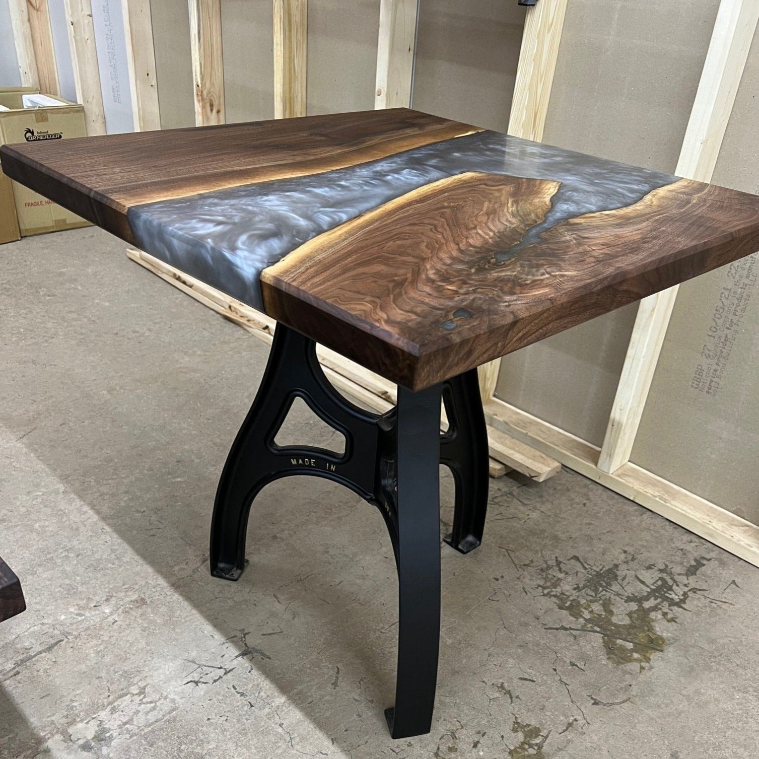Ocean Walnut Epoxy Table – Brick Mill Furniture