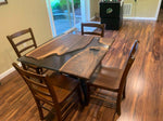 Epoxy Square Dining Table - Brick Mill Furniture
