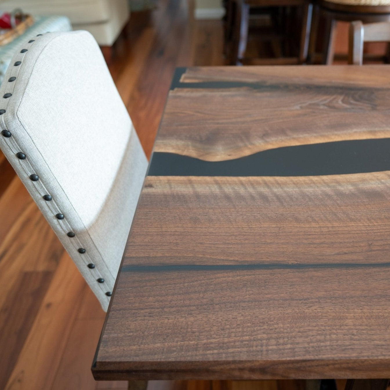 Epoxy Walnut Dining Table - Brick Mill Furniture