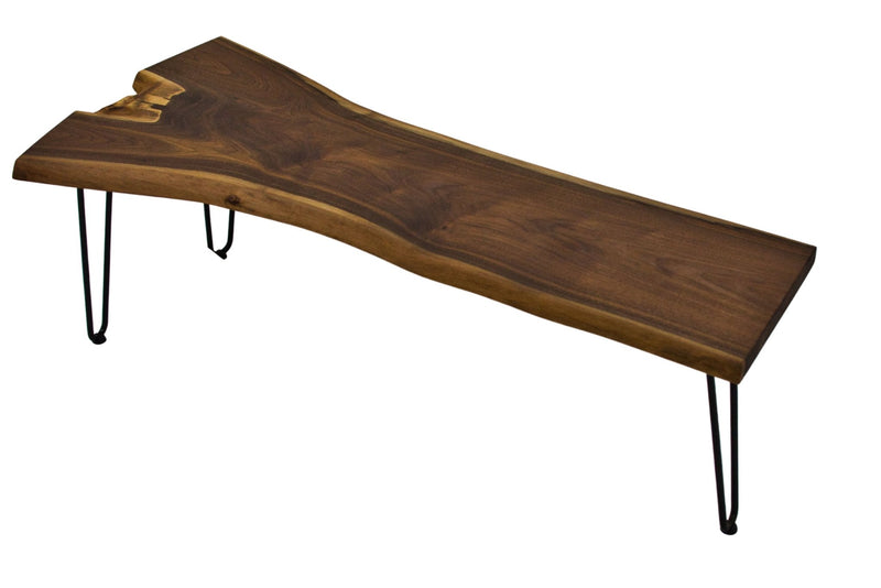 Live Edge Coffee Table, Wood Slab Coffee Table - Walnut - Brick Mill Furniture
