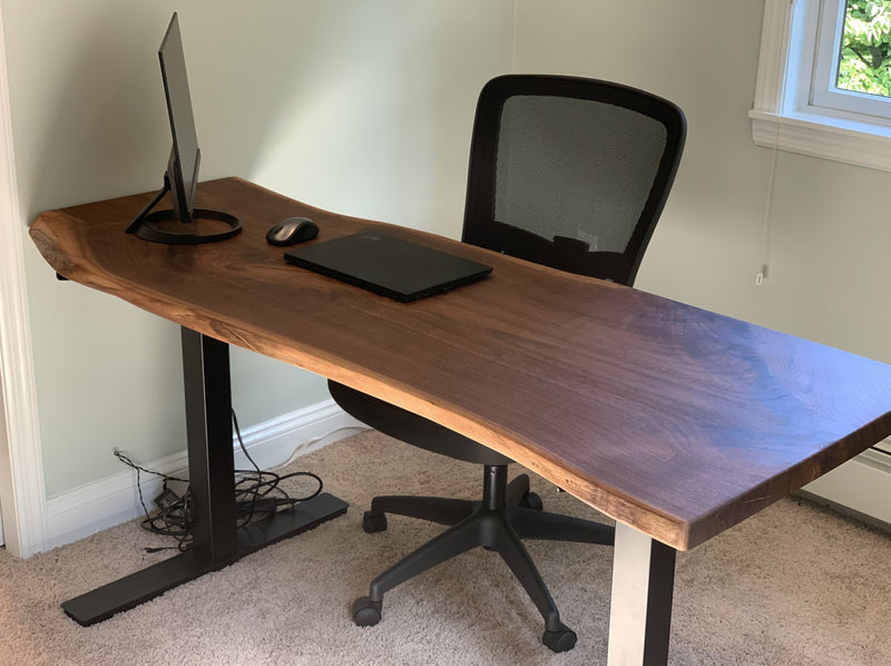Live Edge Desk + Modern Legs – Brick Mill Furniture