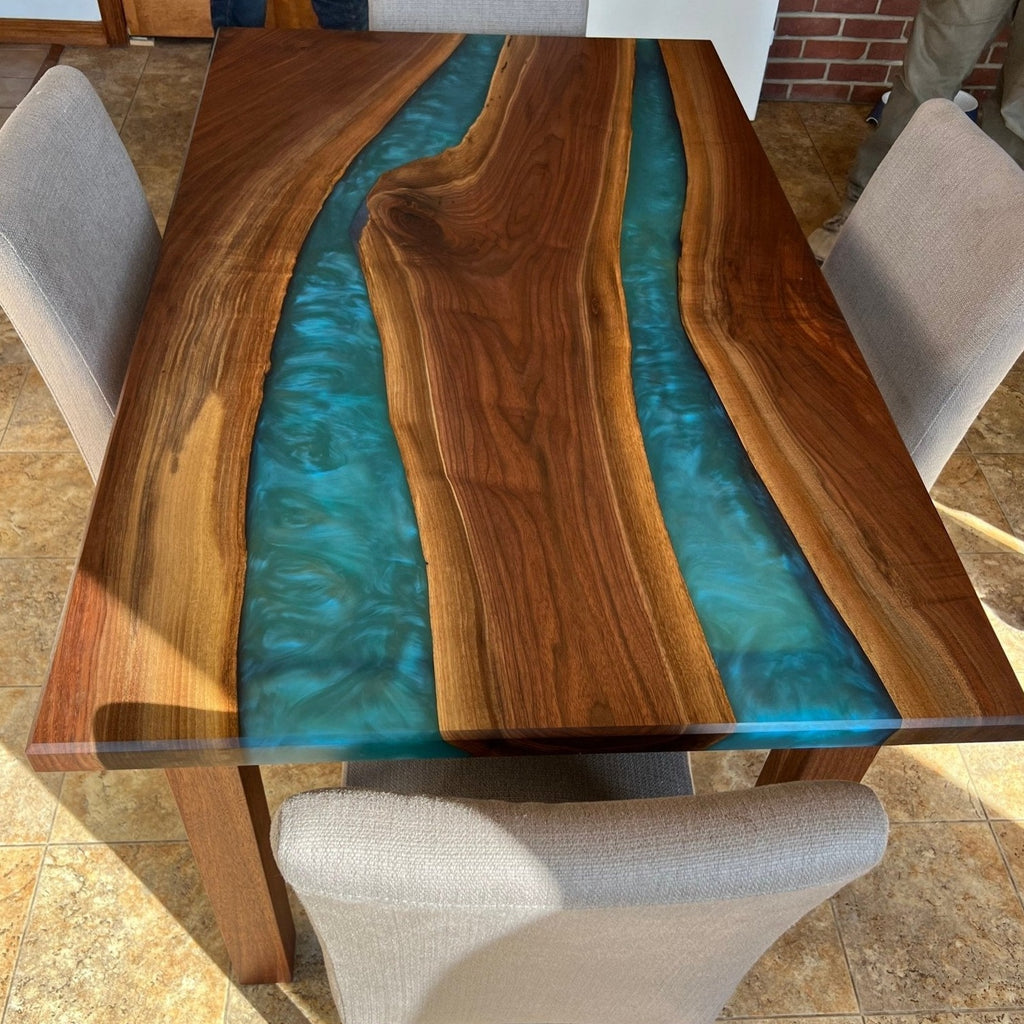 Diy Epoxy Table Top- Epoxy Dining Table- Resin Epoxy Table-Wood