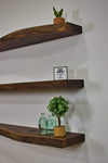 Live Edge Shelves, Floating Wood Shelf - Walnut - Brick Mill Furniture