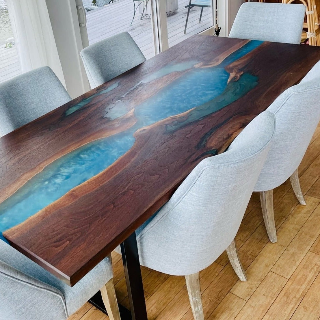 Epoxy Dining Tables Live Edge Resin Tables Brick Mill Furniture