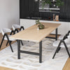 Maple Dining Table H Legs - Brick Mill Furniture