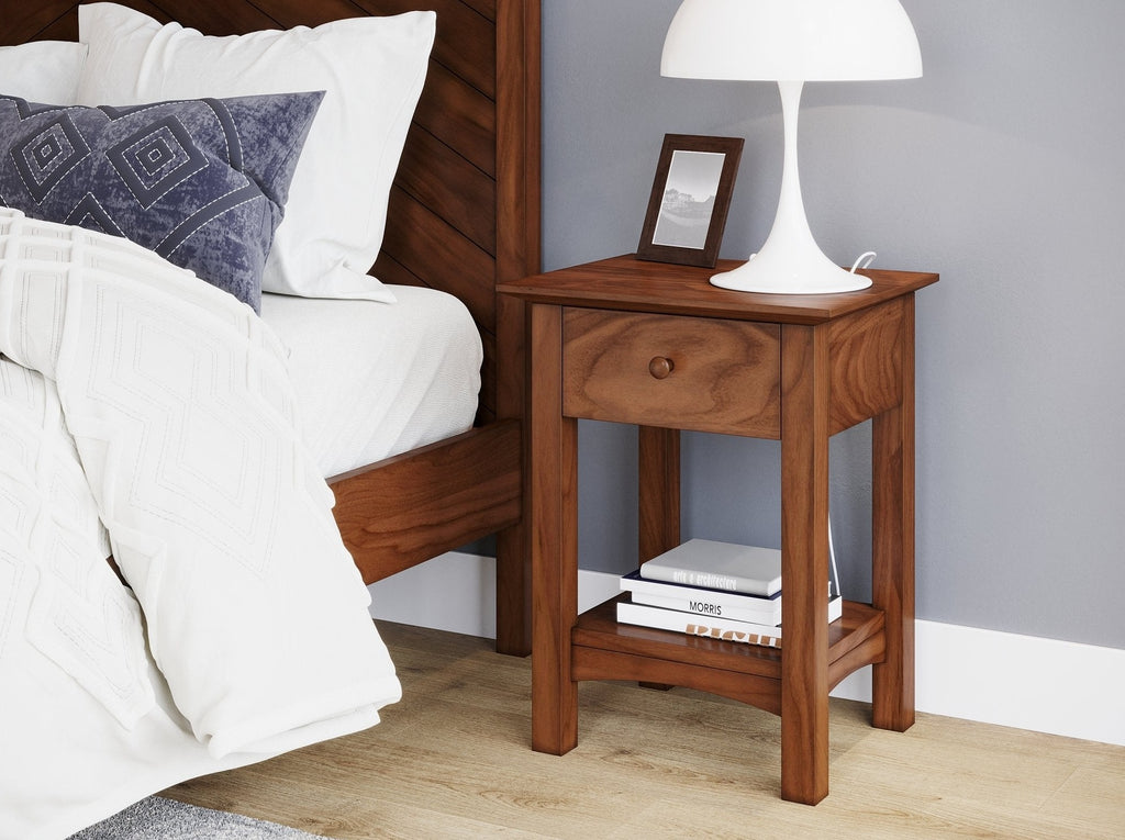 Modern Shaker Bedroom Night Stand - Brick Mill Furniture