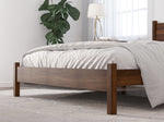 Modern Walnut Bed Frame - Brick Mill Furniture