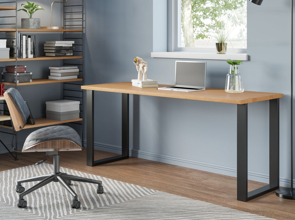 Modern Wood Desk With U Legs - Brick Mill Furniture