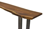 Narrow Desk, Hallway Desk, Thin Desk - Live Edge Walnut - Brick Mill Furniture
