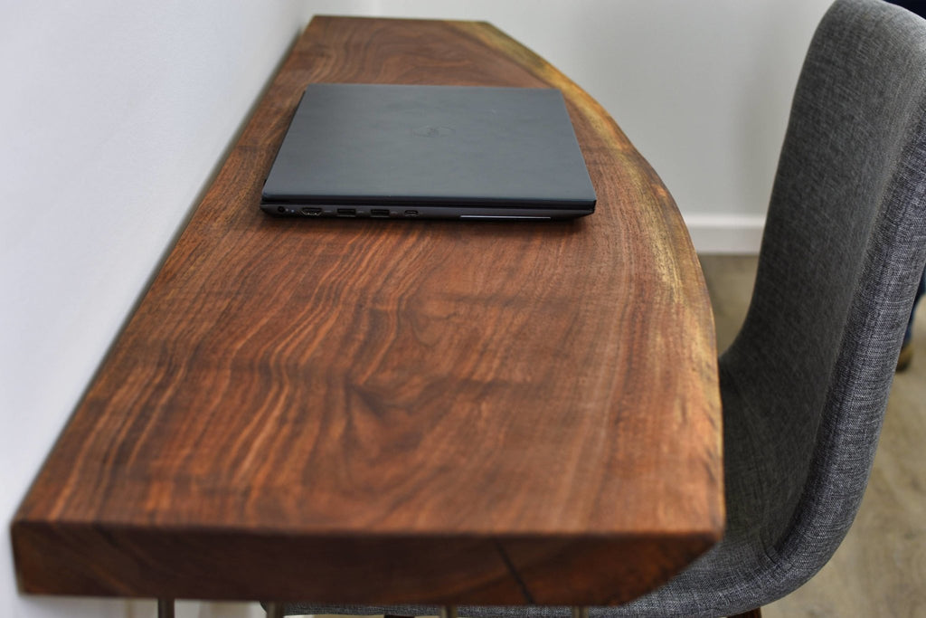 Narrow Desk, Hallway Desk, Thin Desk - Walnut By Brick Mill