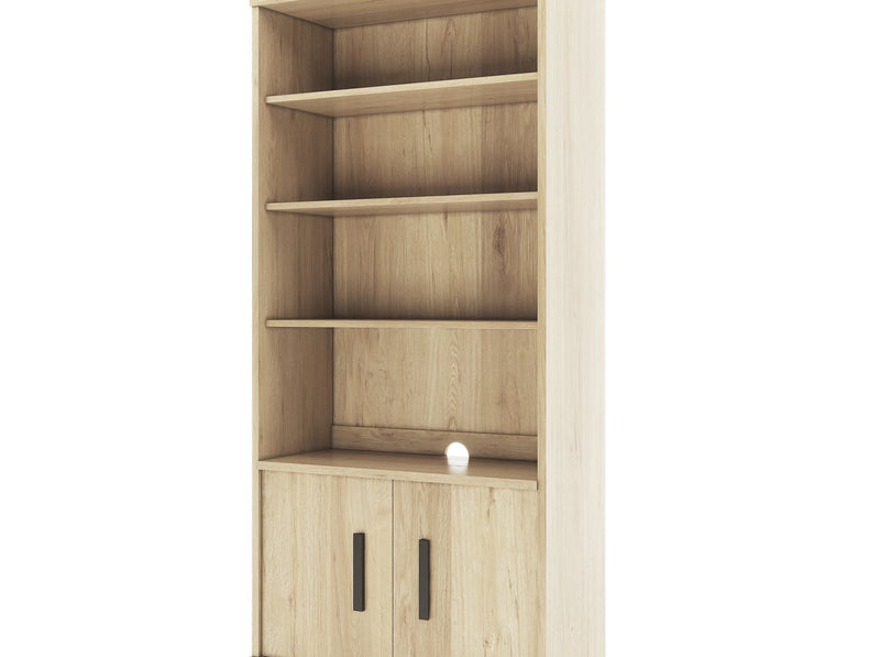 Oak Bedroom Bookcase - Brick Mill Furniture