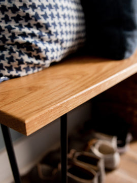 Oak Bench + Modern Legs
