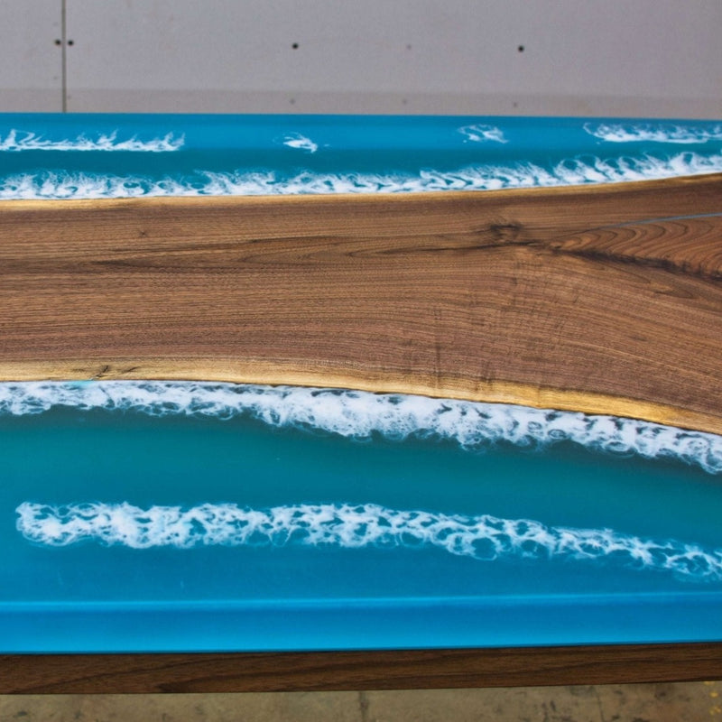 Custom Ocean Table, Epoxy Resin Table, Epoxy Dining Table by