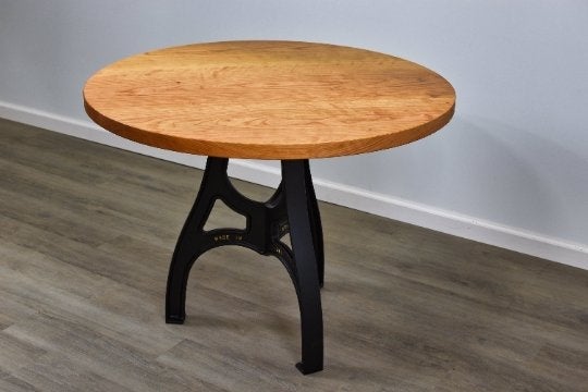 Round Cherry Dining Table, Round Pub Table, Kitchen Table - Brick Mill Furniture