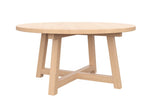 Round Maple Dining Table Angled Cross Base - Brick Mill Furniture