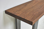 Sofa Table, Behind The Couch Table - Straight Edge Walnut - Brick Mill Furniture