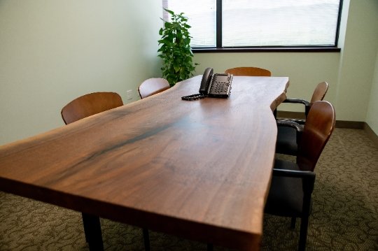 Walnut Conference Table, Live Edge Conference Table - Brick Mill Furniture