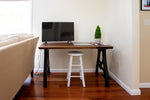 Walnut Live Edge Desk + Aluminum Legs - Brick Mill Furniture