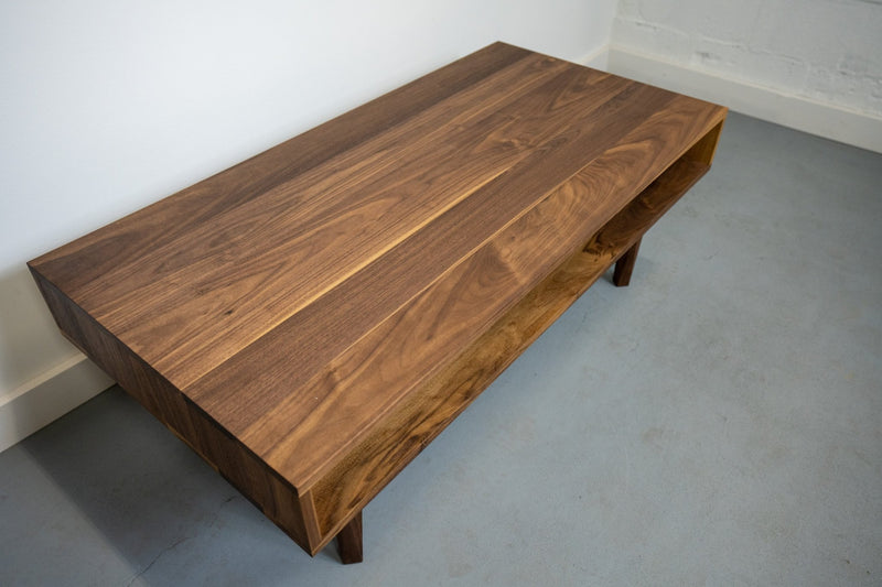 Walnut Modern Coffee Table - Brick Mill Furniture