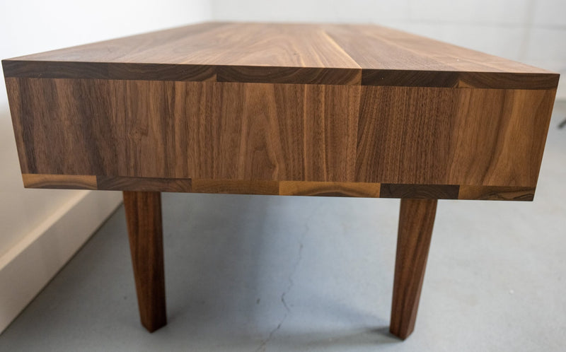 Walnut Modern Coffee Table - Brick Mill Furniture