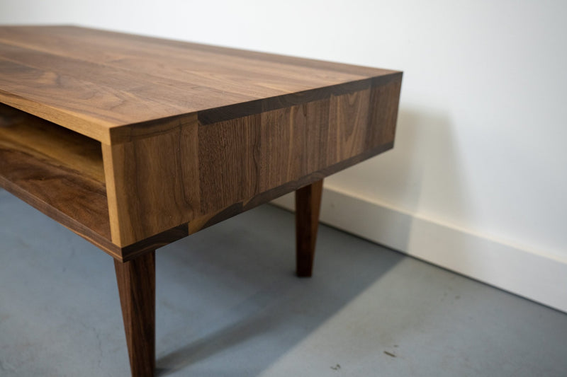 Walnut Modern Coffee Table - Brick Mill Furniture