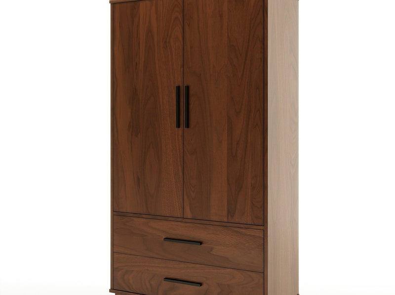 Wooden Armoire With Drawers - Brick Mill Furniture