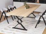 Wooden Dining Table Diamond Legs - Brick Mill Furniture